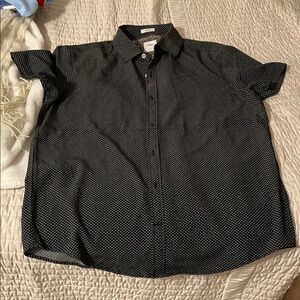 Classic Black and White Polka Dot Men's Shirt